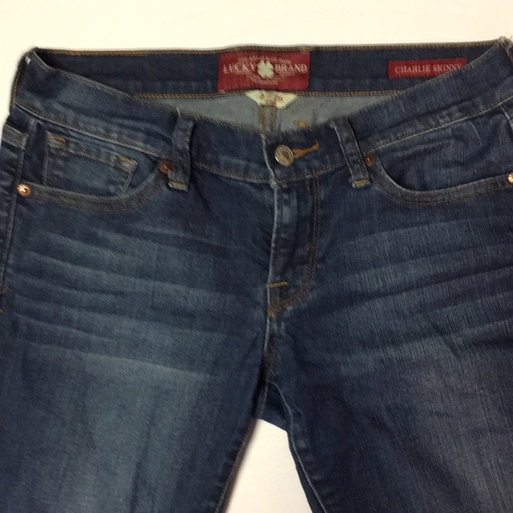 Lucky Brand Charlie Skinny Jeans size 2/26 Ankle - Picture 2 of 7